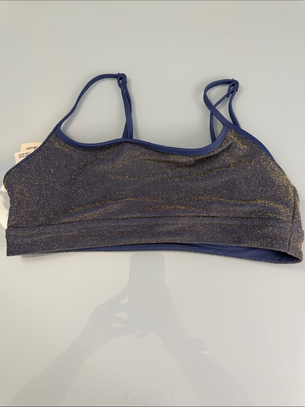 NWT Aerie Blue Shimmer Bikini Top